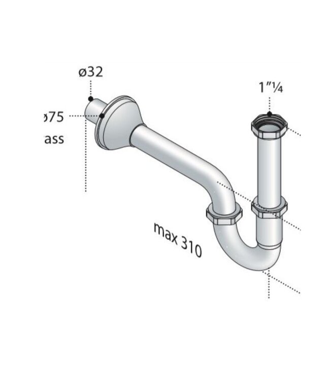 Wastafel Sifon De Luxe
