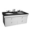 Klassiek Badkamermeubel wand Bellport 120cm, 4 lades
