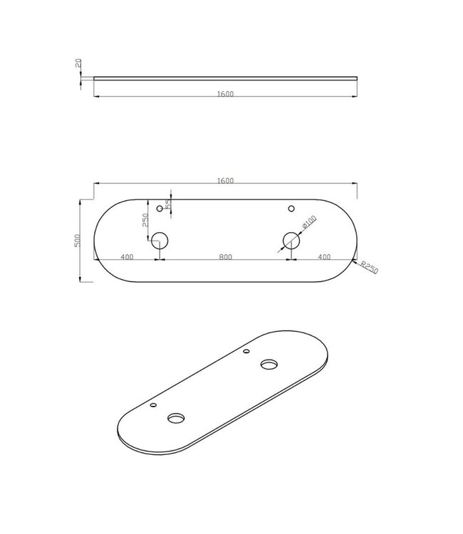 Klassiek Badkamermeubel Ribsdale 160 cm