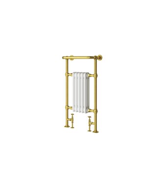 Toff Bathrooms Handdoekradiator goud/wit Baywater HS138789Q