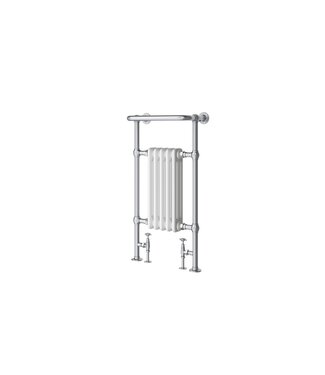 Toff Bathrooms Handdoekradiator chroom/wit Baywater HS12682Q