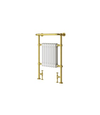 Toff Bathrooms Handdoekradiator goud/wit Baywater HS138787Q