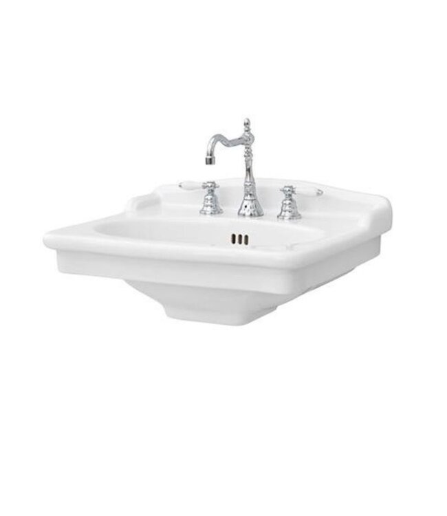 Klassiek wastafel 68cm op zuil Devon WB01516H