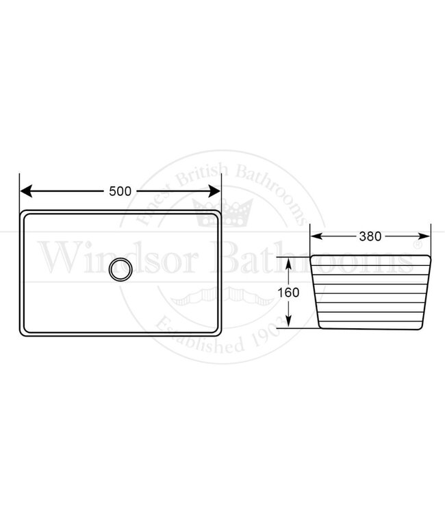 Waskom wit 50cm Avon HS13827Q