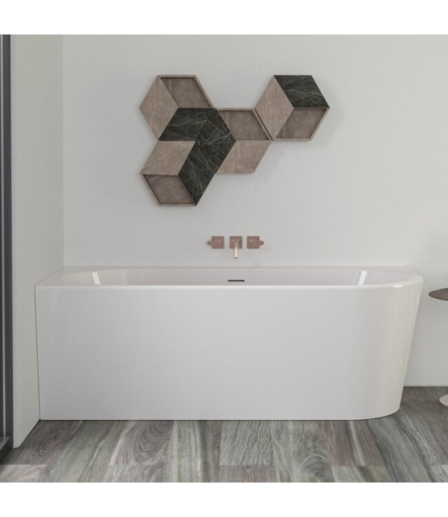 Hoekbad Clamecy XS links acryl 165cm