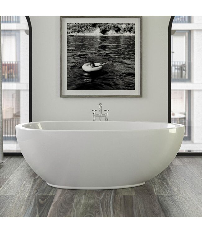 Vrijstaand acryl bad 185cm Levento