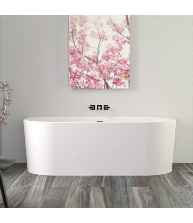 Half vrijstaand acryl bad 180cm Queen Wall