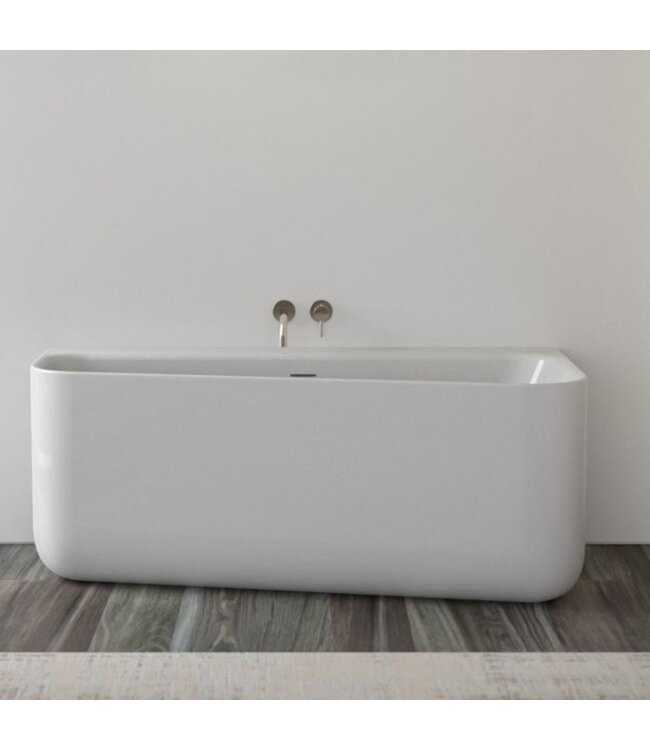 Half vrijstaand acryl bad 155cm Capri L