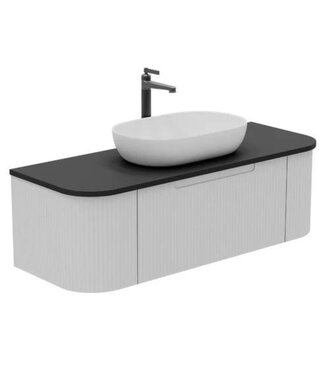 Horton & Studley  Badkamermeubel 120 cm wand Zand Wit/Zwart