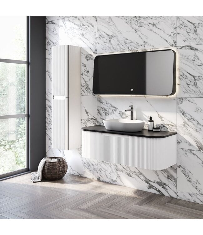 Klassiek Badkamermeubel Zand Wit/Zwart 120cm