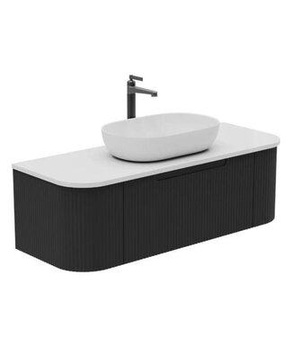 Horton & Studley  Badkamermeubel 120 cm wand Zand Zwart/Wit