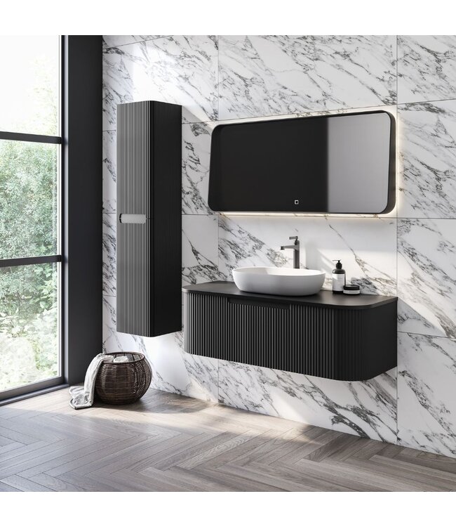 Klassiek Badkamermeubel Zand Zwart/Zwart 120cm