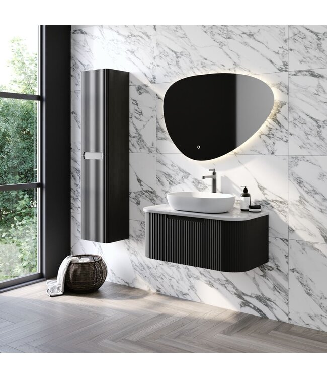 Klassiek Badkamermeubel Zand Zwart/Wit 90cm