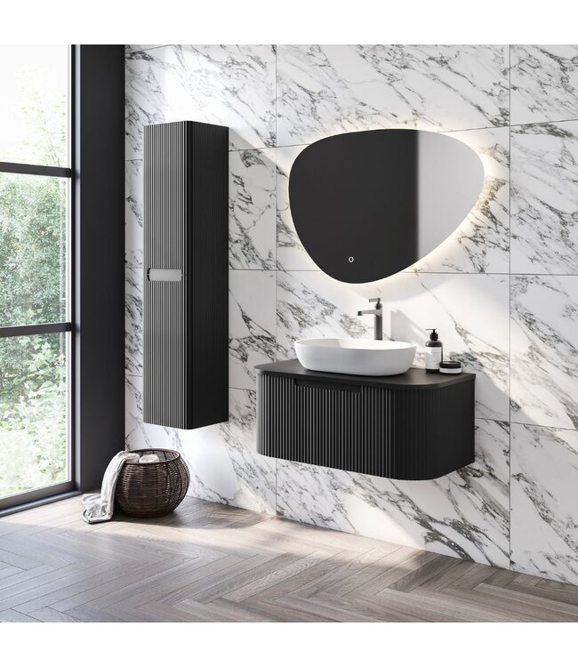 Klassiek Badkamermeubel Zand Zwart/Zwart 90cm