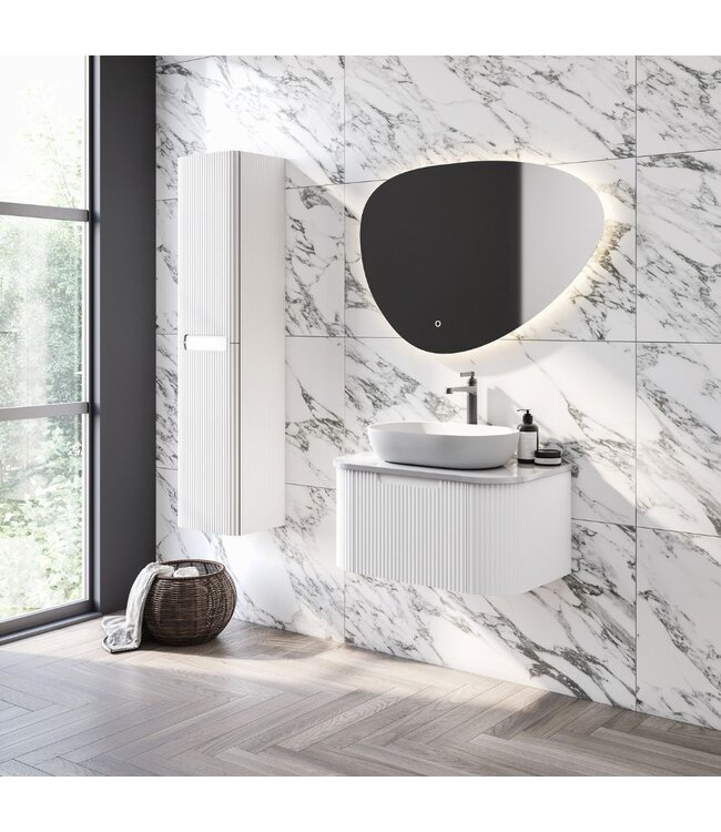 Klassiek Badkamermeubel Zand Wit/Wit 75cm