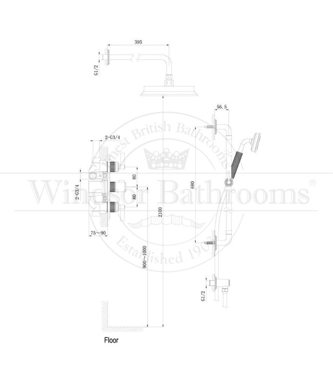 Douchekraan TF167129Q Paris