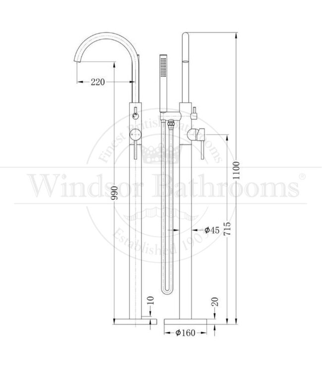 Vrijstaande badkraan Moleti TF176026Q