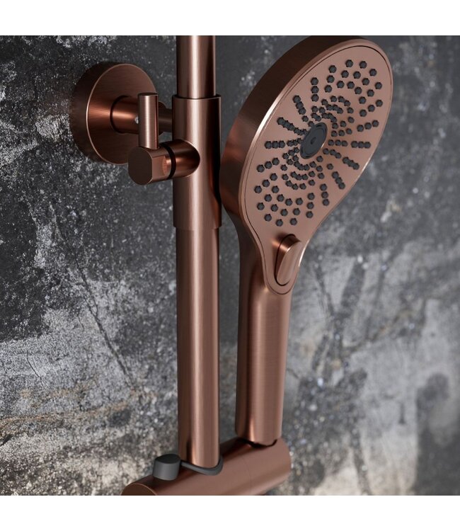 Douche met Thermostaatkraan Brons Opbouw | Moleti Doucheset TF139841Q