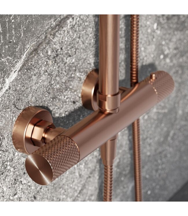 Douche met Thermostaatkraan Brons Opbouw | Moleti Doucheset TF139841Q
