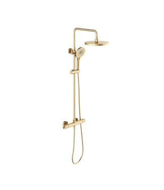Toff Bathrooms Moleti Doucheset Thermostaatkraan Opbouw Goud TF139840Q Douche