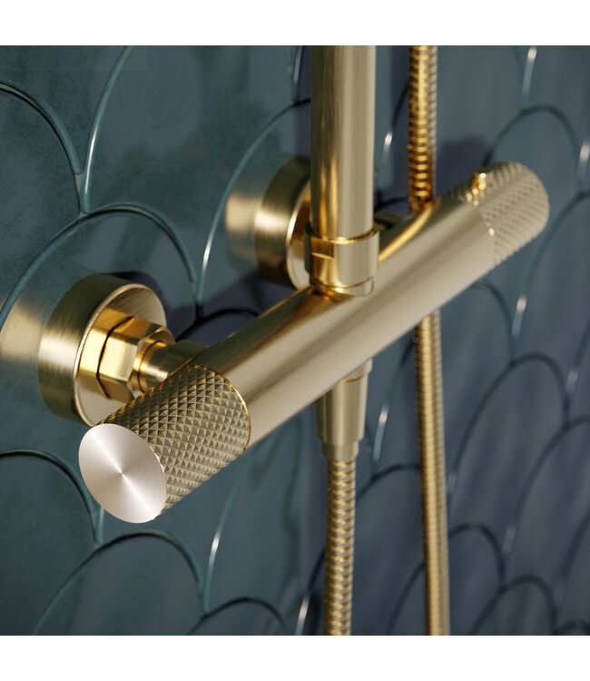 Douche met Thermostaatkraan Goud Opbouw | Moleti Doucheset TF139840Q