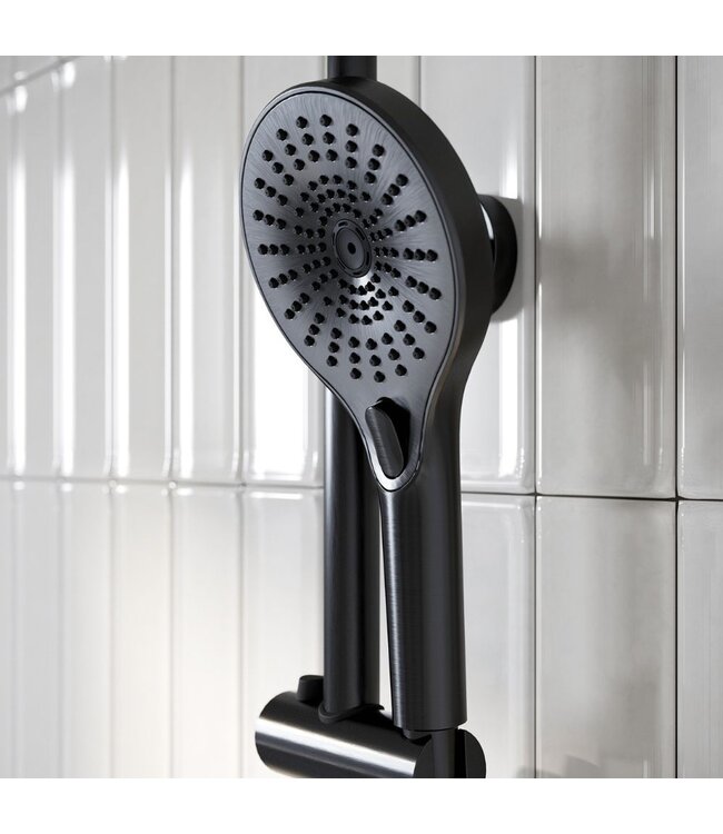 Douche met Thermostaatkraan Gunmetal Opbouw | Moleti Doucheset TF139839Q