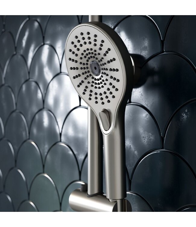 Douche met Thermostaatkraan Nikkel Opbouw | Moleti Doucheset TF139838Q