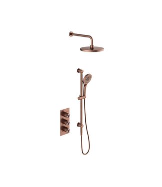 Toff Bathrooms Moleti Doucheset Thermostaatkraan Inbouw Brons TF152530Q Douche