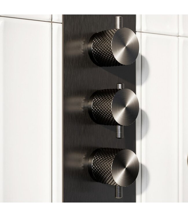 Douche met Thermostaatkraan Gunmetal Inbouw | Moleti Doucheset TF152528Q