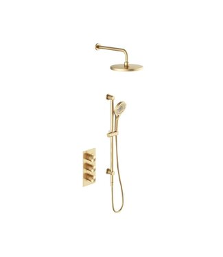 Toff Bathrooms Moleti Doucheset Thermostaatkraan Inbouw Goud TF152529Q Douche