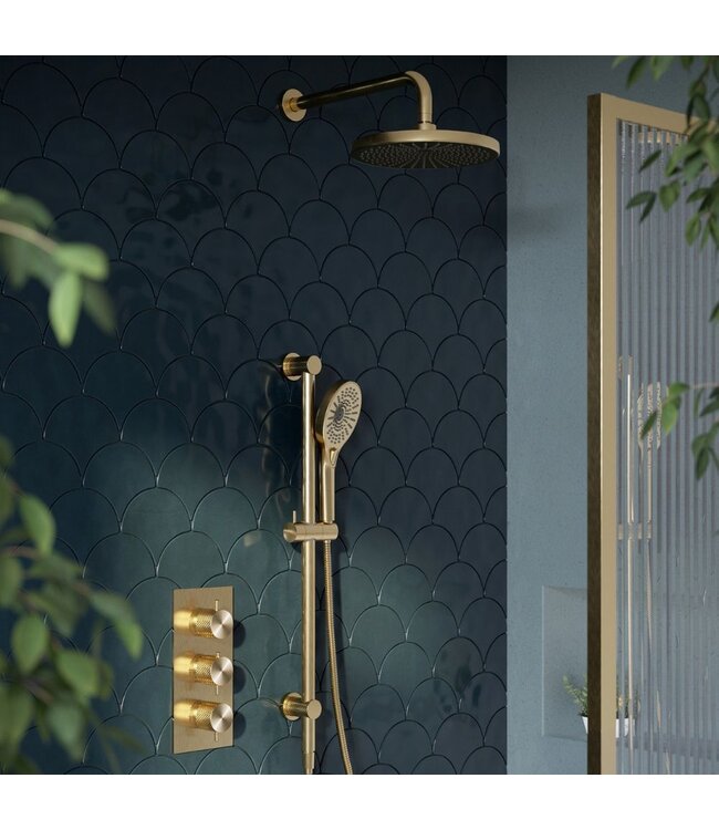 Douche met Thermostaatkraan Goud | Moleti Doucheset TF152529Q