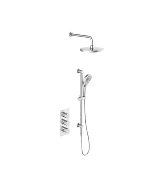 Toff Bathrooms Moleti Doucheset Thermostaatkraan Inbouw Chroom TF177235Q Douche