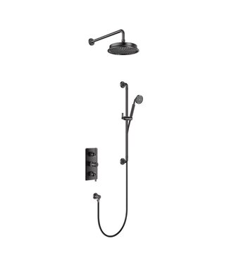 Toff Bathrooms Paris Doucheset Thermostaatkraan Inbouw Gunmetal TF167127Q Douche