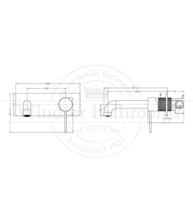 Badkraan inbouw TF123915Q Moleti