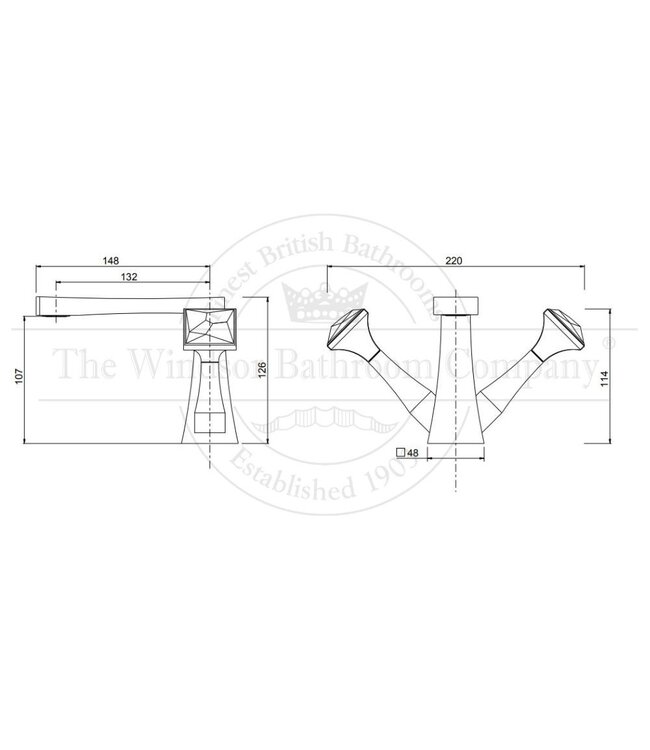 Wastafelkraan Connery Art Chrystal