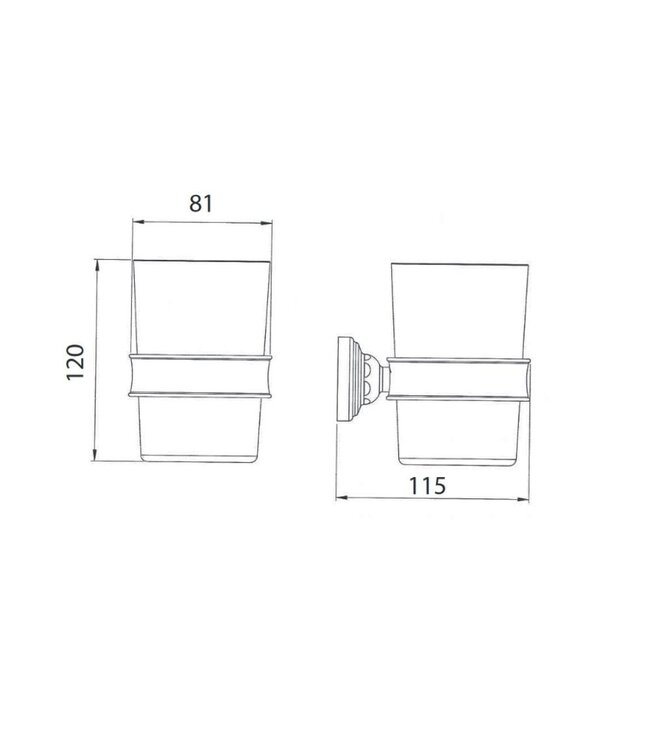 Klassieke bekerhouder WACD108