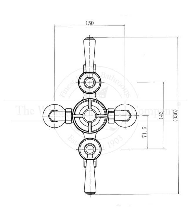 Douchekraan WB1850X4 opbouw Mont Blanc