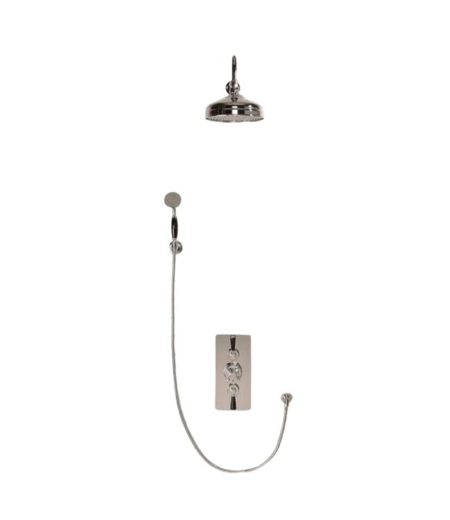 Douche met Thermostaatkraan Zwarte Hendels Inbouw | Blackwell Doucheset WB1860X4