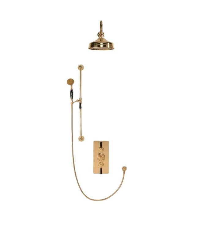 Douche met Thermostaatkraan Zwarte Hendels Inbouw | Blackwell Doucheset WB1860X6