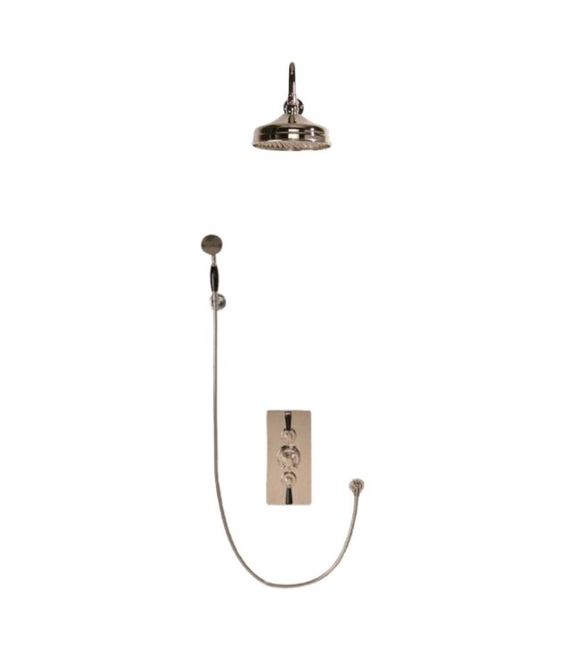 Douche met Thermostaatkraan Zwarte Hendels Inbouw | Blackwell Doucheset WB1860X4