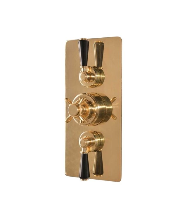 Douche met Thermostaatkraan Zwarte Hendels Inbouw | Blackwell Doucheset WB1860X4