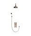 Douche met Thermostaatkraan Witte Hendels Inbouw | Mont Blanc Doucheset WB1860X4