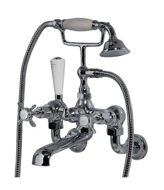 Windsor & Co. WB1820W Badkraan muur kruisgrepen Classic
