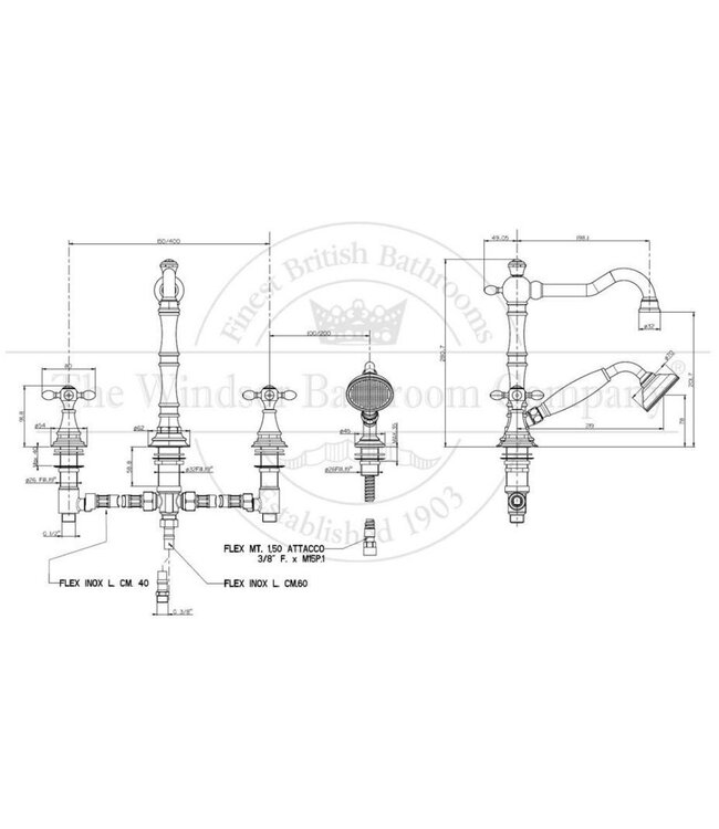 Badkraan Franse uitloop HS3073