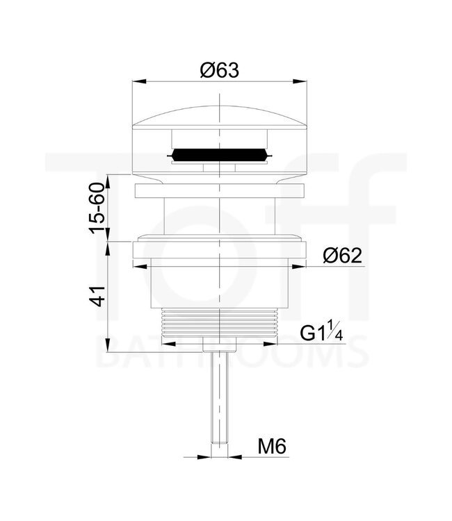 Clickwaste zwart rond