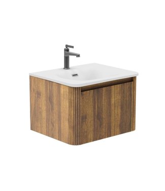 Horton & Studley  Badkamermeubel 60 cm wand Rib Chester Walnoot