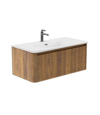 Horton & Studley  Badkamermeubel 100 cm Wand Rib Chester Walnoot