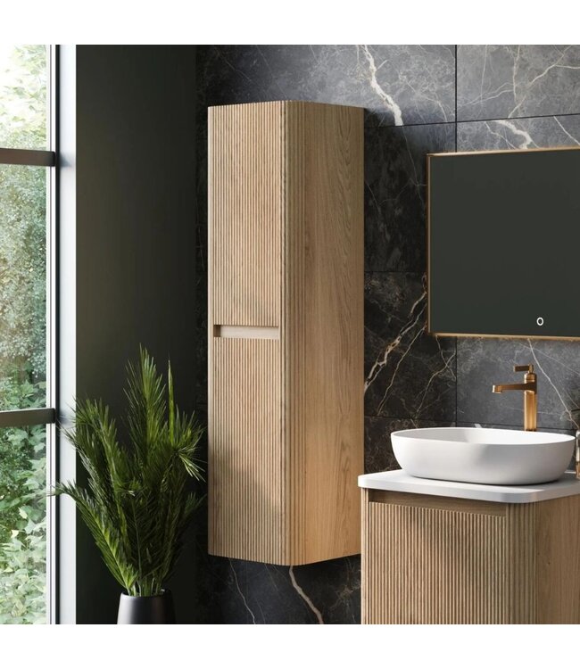 Kolomkast Rib Chester hangend Eiken 140cm