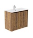 Horton & Studley  Badkamermeubel 100 cm inclusief wastafel Rib Chester Walnoot