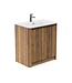 Horton & Studley  Badkamermeubel 80 cm inclusief wastafel Rib Chester Walnoot